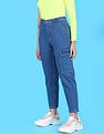 Flying Machine Women High Rise Rinsed Mom Fit Jeans