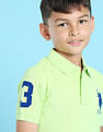 U.S. Polo Assn. Kids Boys Ribbed Collar Pique Polo Shirt