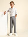 U.S. Polo Assn. Kids Boys Slim Fit Solid Trousers