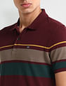 Arrow Sport Dynamax Horizontal Striped Regular Polo Shirt