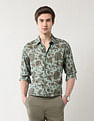Arrow Newyork Floral Printed Manhattan Slim Fit Shirt