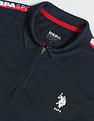 USPA Active Solid Brand Tape Polo Shirt