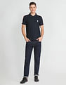 USPA Active Solid Brand Tape Polo Shirt