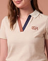 U.S. Polo Assn. Women Heathered Cotton Polo Shirt