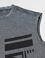 USPA Innerwear Sleeveless Brand Print Polyester I711 Vest - Pack Of 1