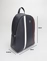 Tommy Hilfiger Striped Blue Pu Backpack