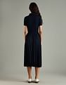 Tommy Hilfiger Cotton Polo Collar Midi Dress