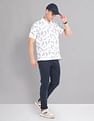 AD by Arvind Real Deal Tropical Print Polo Shirt