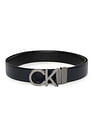 Calvin Klein Leather Reversible Metal Diagonal Belt