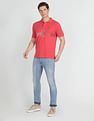 Arrow Sports Compact Cotton Horizontal Stripe Polo Shirt