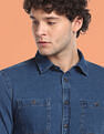 Flying Machine Patch Pocket Twill Denim Shirt