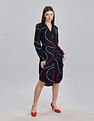 Tommy Hilfiger Viscose Spread Collar Shirt Dress