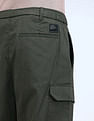 Flying Machine Solid Loose Fit Pleated Cargos