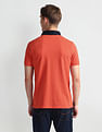 U.S. Polo Assn. Denim Co. Ribbed Collar Stripe Polo Shirt