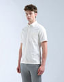 Flying Machine Textured Pattern Regular Fit Shirt