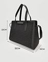 Tommy Hilfiger Printed Black Polyester Hand Bags