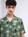 Flying Machine Cuban Collar Cotton Shirt