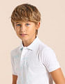 U.S. Polo Assn. Kids Boys Graphic Printed Regular Fit Polo T shirt