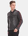 Flying Machine Sleeve Tape Faded Denim Jacket
