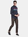 Arrow Sports Chest Stripe Button Down Collar Cotton Casual Shirt