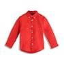 Tommy Hilfiger Kids Boys Cotton Stretch Solid Shirt