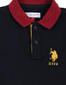 U.S. Polo Assn. Kids Boys Brand Print Cotton Polo Shirt