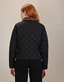 U.S. Polo Assn. Women Contrast Corduroy Collar Solid Quilted Jacket