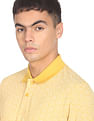 Flying Machine All Over Geometric Print Cotton Polo Shirt