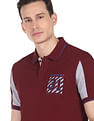 AD by Arvind Cotton Colour Block Polo Shirt