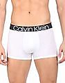 Calvin Klein Underwear Men White Elasticized Waistband Solid Trunks