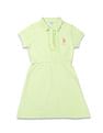 U.S. Polo Assn. Kids Girls Cinched Waist Polo Dress