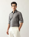 Arrow Newyork Textured Manhattan Slim Fit Shirt