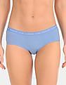Calvin Klein Underwear Women Blue CK One Mid Rise Solid Stretch Boyshorts