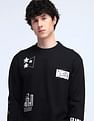 Flying Machine Relaxed Fit Printed Sweatshirt