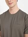 Calvin Klein Jeans Earthy Brown Solid T-Shirt