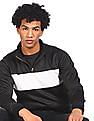 Flying Machine High Neck Colour Block Sweatshirt