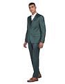 AD by Arvind Tailored Regular Fit Patterned Three Piece Suit