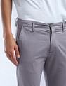 Flying Machine Mid Rise Slash Slim Tapered Fit Trousers