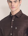 U.S. Polo Assn. Spread Collar Checked Shirt