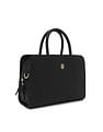 Tommy Hilfiger Solid Black PU Hand Bag