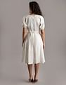 Tommy Hilfiger Cotton Split Neck A-Line Dress