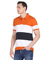 AD by Arvind Modern Horizontal Stripe Polo Shirt