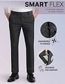 Arrow Solid Dobby Slim Fit Trousers