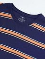 Flying Machine Crew Neck Horizontal Stripe T-Shirt