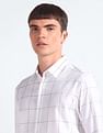 Flying Machine Windowpane Check Cotton Shirt