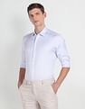 Arrow Patterned Dobby Cotton Shirt