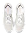 Cole Haan Men White Lace Up Grandpro Rally Laser Cut Sneakers