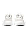 Cole Haan Men White Lace Up Grandpro Rally Laser Cut Sneakers