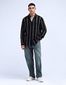 Flying Machine Vertical Striped Cotton Shirt