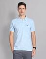 AD by Arvind Floral Print Cotton Polo Shirt